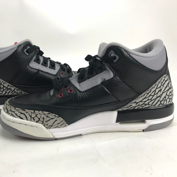 AIR JORDAN III 3 RETRO GS SIZE US 6Y BLACK CEMENT - Picture 7 of 8